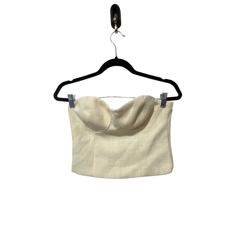 Endless Rose Tweed Strapless Top‎ Size Small